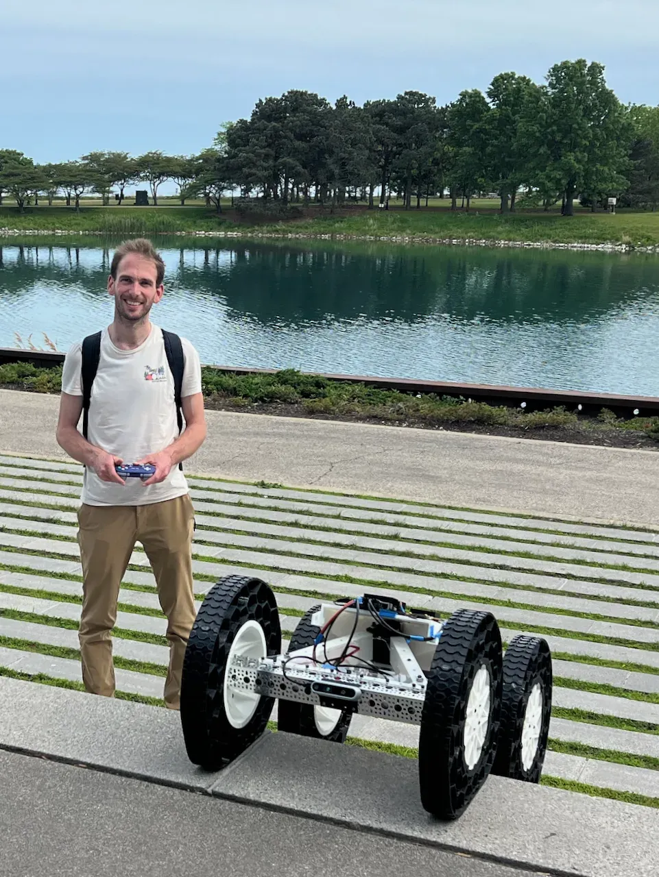 Flowheely full-scale build with the large airless wheels